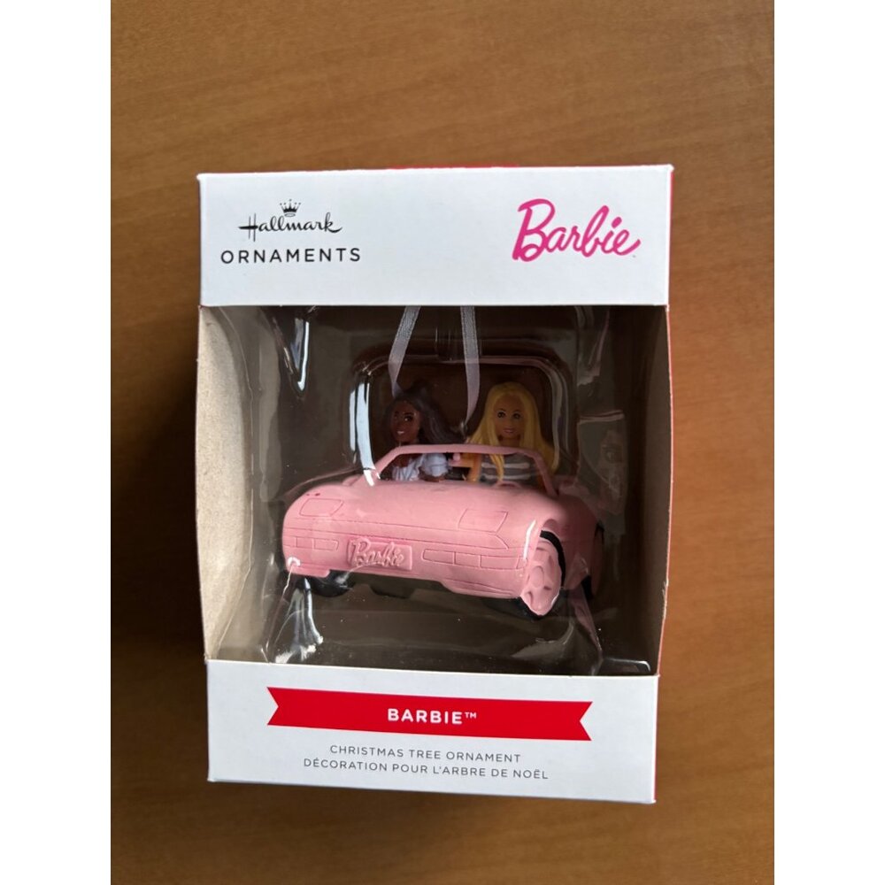 Barbie Hallmark Ornament Pink Convertible